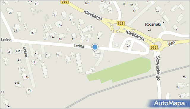 Lubartów, Leśna, 1, mapa Lubartów