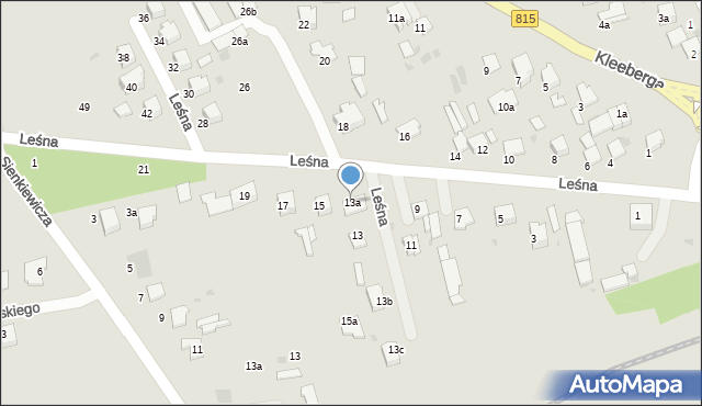 Lubartów, Leśna, 13a, mapa Lubartów