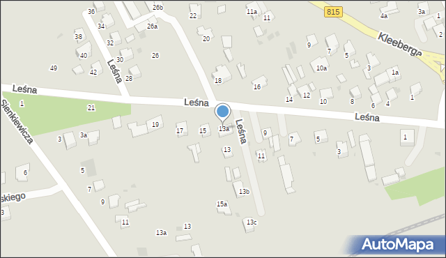 Lubartów, Leśna, 13a, mapa Lubartów