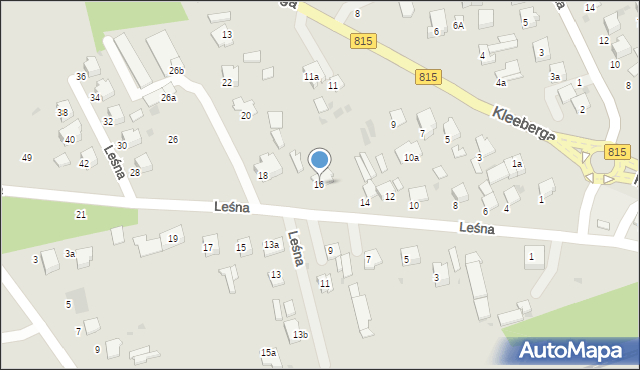 Lubartów, Leśna, 16, mapa Lubartów