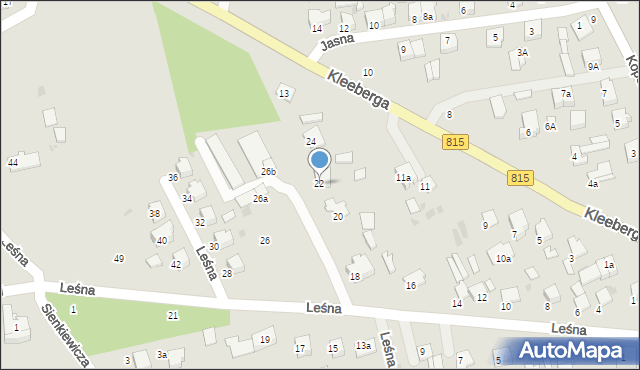 Lubartów, Leśna, 22, mapa Lubartów