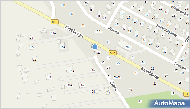 Lubartów, Leśna, 58, mapa Lubartów