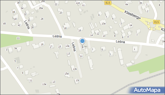 Lubartów, Leśna, 9, mapa Lubartów