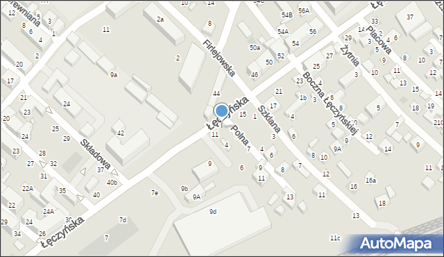 Lublin, Łęczyńska, 13, mapa Lublina