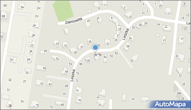 Lublin, Leszka, 58, mapa Lublina