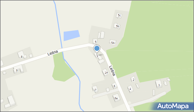 Lubrza, Leśna, 1, mapa Lubrza