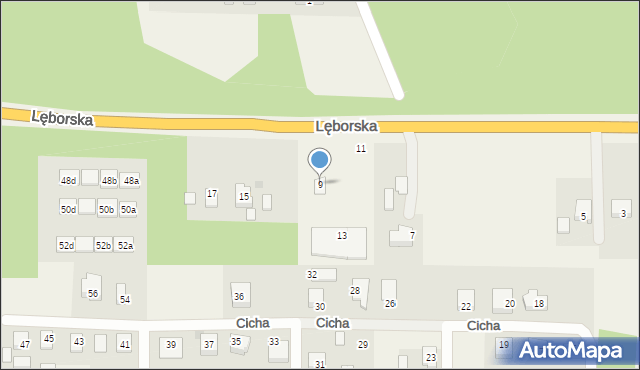 Luzino, Lęborska, 9, mapa Luzino