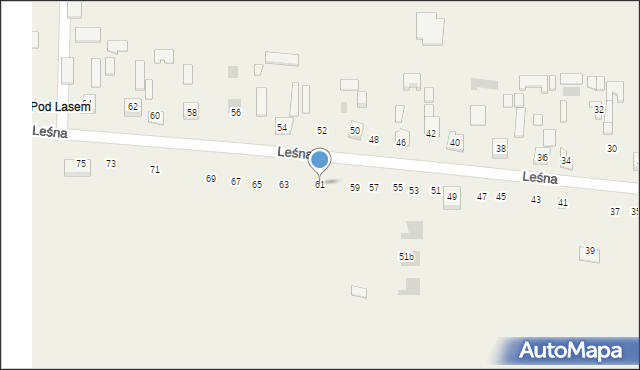 Makowiec, Leśna, 61, mapa Makowiec