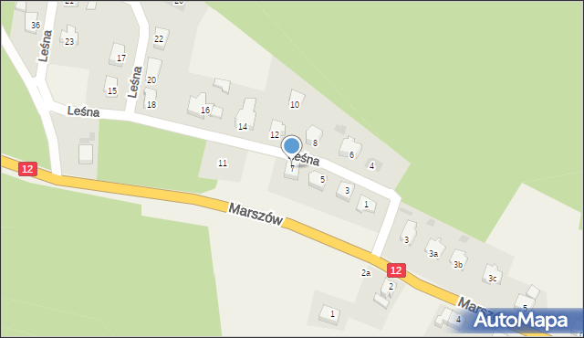 Marszów, Leśna, 7, mapa Marszów