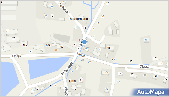 Masłomiąca, Leśna, 2, mapa Masłomiąca