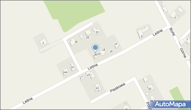 Mechnica, Leśna, 20, mapa Mechnica