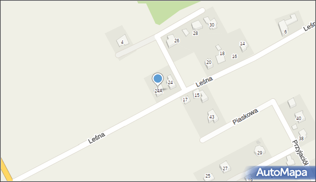 Mechnica, Leśna, 24A, mapa Mechnica