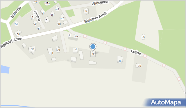 Mezowo, Leśna, 6, mapa Mezowo