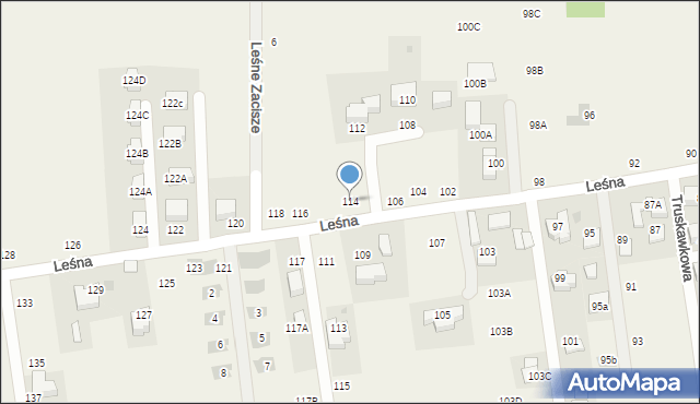 Michałowice, Leśna, 114, mapa Michałowice