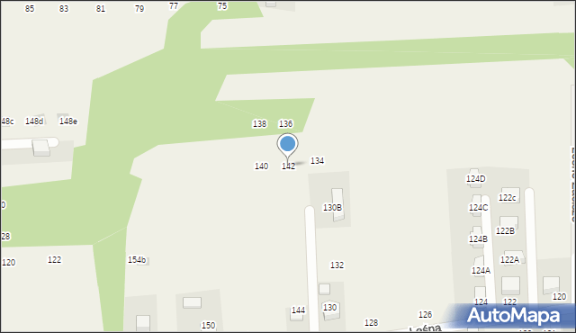 Michałowice, Leśna, 142, mapa Michałowice