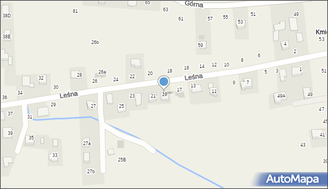 Michałowice, Leśna, 19, mapa Michałowice