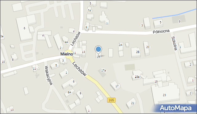 Mielno, Lechitów, 15, mapa Mielno