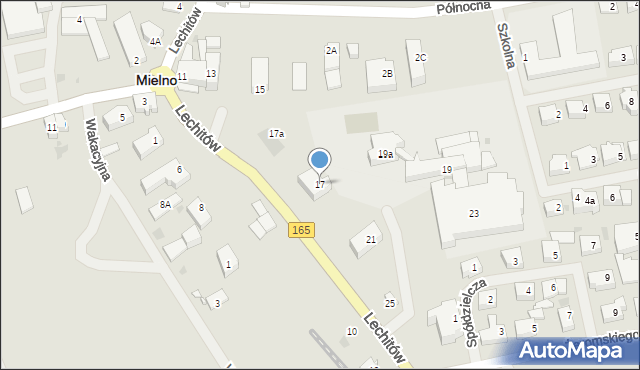 Mielno, Lechitów, 17, mapa Mielno