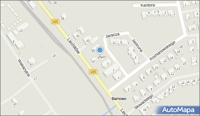 Mielno, Lechitów, 47A, mapa Mielno