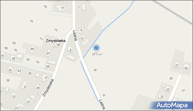 Milcza, Leśna, 17, mapa Milcza