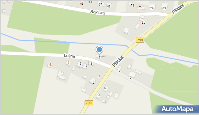 Mitręga, Leśna, 2, mapa Mitręga