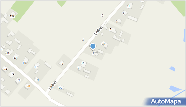 Młynek, Leśna, 3, mapa Młynek