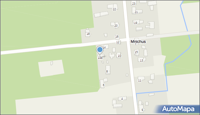 Mnichus, Leśna, 14a, mapa Mnichus