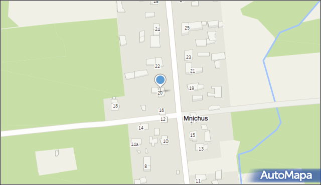 Mnichus, Leśna, 20, mapa Mnichus