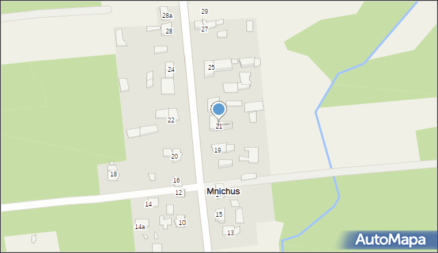 Mnichus, Leśna, 21, mapa Mnichus