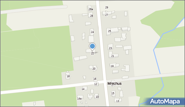 Mnichus, Leśna, 22, mapa Mnichus
