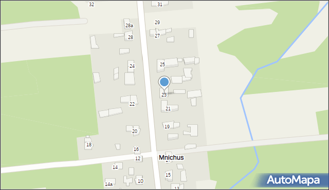 Mnichus, Leśna, 23, mapa Mnichus