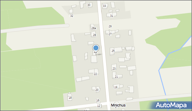 Mnichus, Leśna, 24a, mapa Mnichus