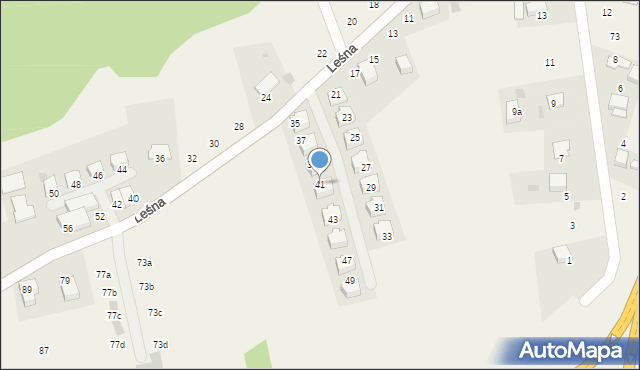 Modlnica, Leśna, 41, mapa Modlnica
