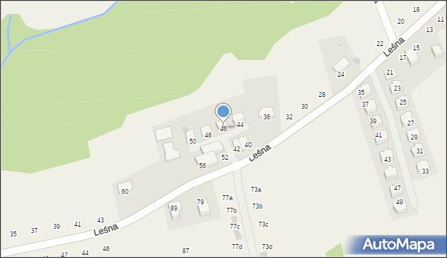 Modlnica, Leśna, 46, mapa Modlnica
