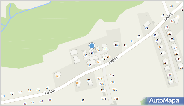 Modlnica, Leśna, 48, mapa Modlnica