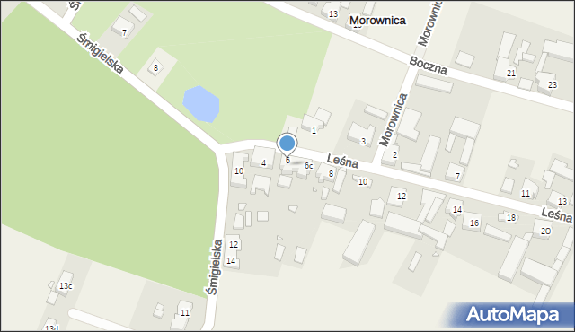 Morownica, Leśna, 6a, mapa Morownica