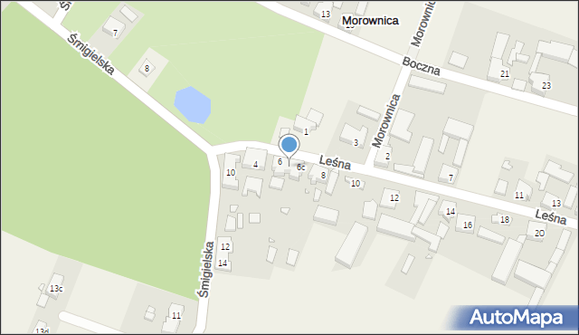 Morownica, Leśna, 6b, mapa Morownica