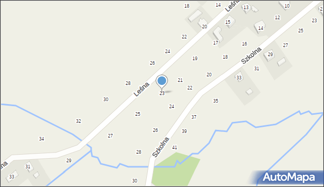 Moszczenica, Leśna, 23, mapa Moszczenica