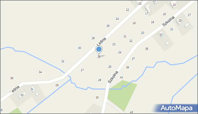 Moszczenica, Leśna, 25, mapa Moszczenica