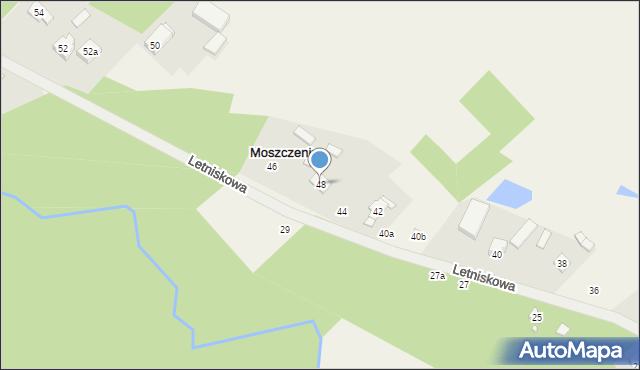 Moszczenica, Letniskowa, 48, mapa Moszczenica