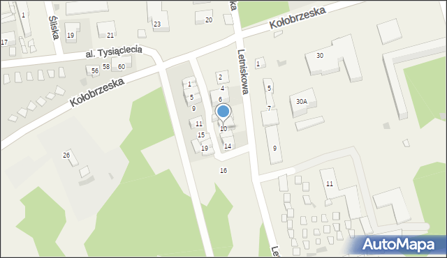 Mrzeżyno, Letniskowa, 10, mapa Mrzeżyno