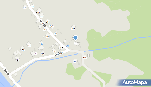 Muszyna, Leśna, 31, mapa Muszyna