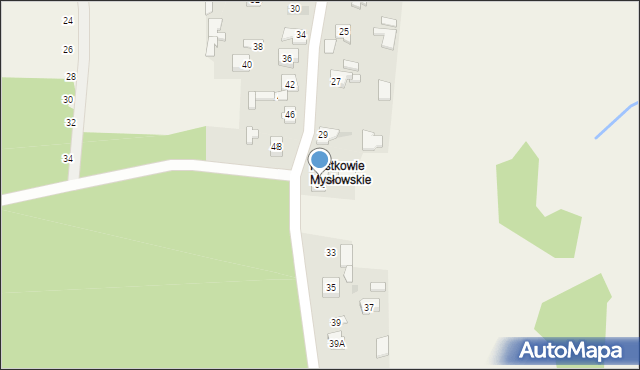 Mysłów, Leśna, 31, mapa Mysłów