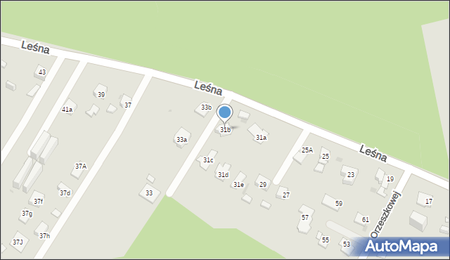 Mysłowice, Leśna, 31b, mapa Mysłowice