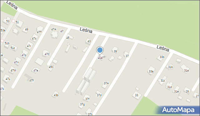 Mysłowice, Leśna, 41a, mapa Mysłowice