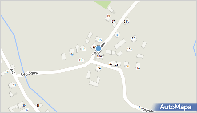 Myszków, Legionów, 26, mapa Myszków