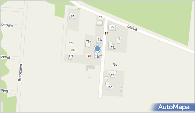 Myszkowice, Leśna, 73b, mapa Myszkowice