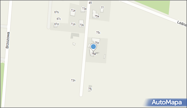 Myszkowice, Leśna, 75e, mapa Myszkowice