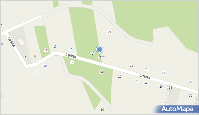 Mzyki, Leśna, 19, mapa Mzyki