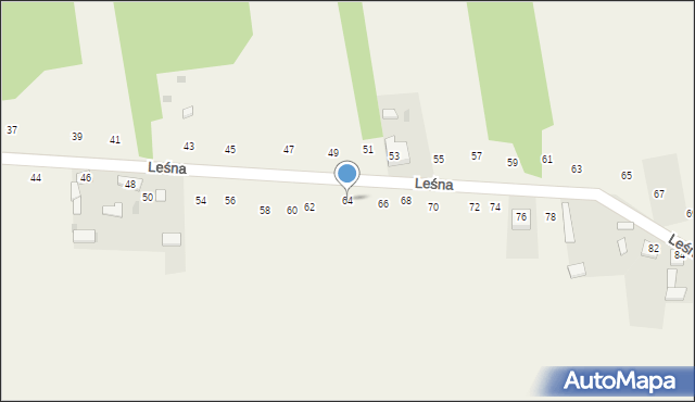 Mzyki, Leśna, 64, mapa Mzyki